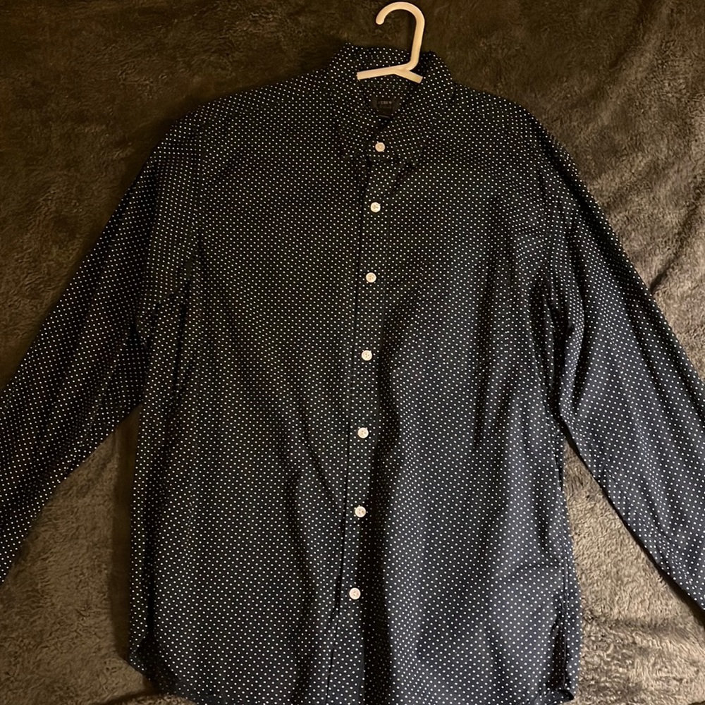 J. Crew dotted button down